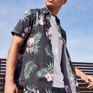 NEFF x Disney Tropical Mickey Mens Button Up Shirt